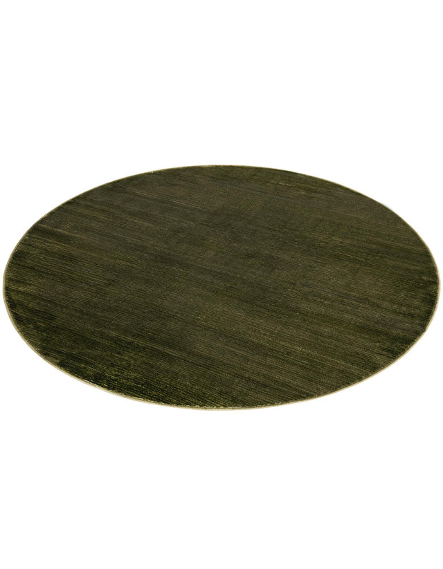 Green 5' 3 x 5' 3 Finsbury Round Area Rug 60% Polypropylene & 40% Polyester Contemporary Carpet for Living Rooms, Dining, Offices for Sale at Rug Engine