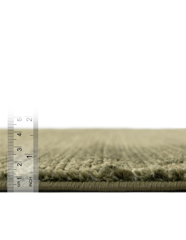 Green 5' 3 x 5' 3 Finsbury Round Area Rug 60% Polypropylene & 40% Polyester Contemporary Carpet for Living Rooms, Dining, Offices for Sale at Rug Engine