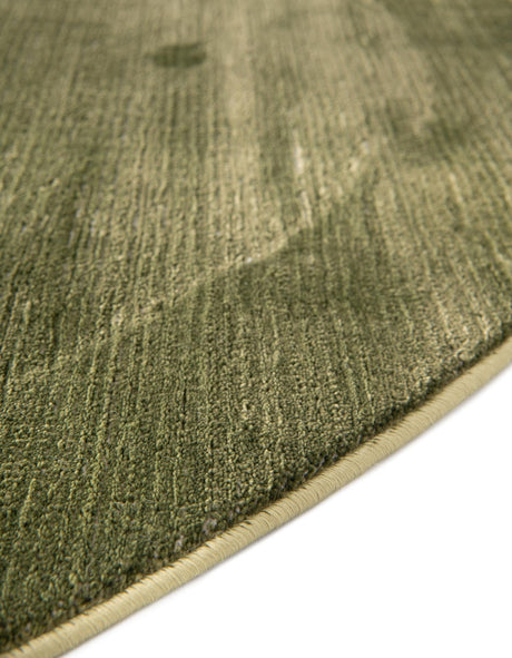 Green 5' 3 x 5' 3 Finsbury Round Area Rug 60% Polypropylene & 40% Polyester Contemporary Carpet for Living Rooms, Dining, Offices for Sale at Rug Engine