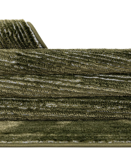 Green 5' 3 x 5' 3 Finsbury Round Area Rug 60% Polypropylene & 40% Polyester Contemporary Carpet for Living Rooms, Dining, Offices for Sale at Rug Engine