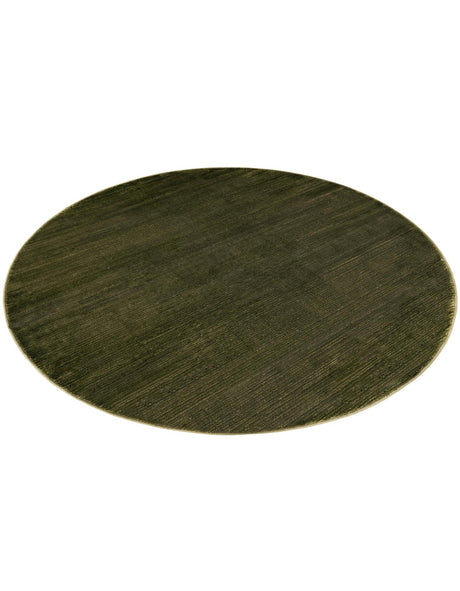 Green 5' 3 x 5' 3 Finsbury Round Area Rug 60% Polypropylene & 40% Polyester Contemporary Carpet for Living Rooms, Dining, Offices for Sale at Rug Engine