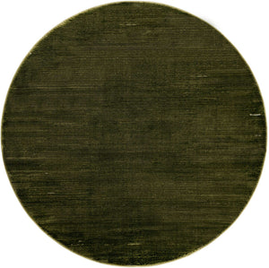 Green 5' 3 x 5' 3 Finsbury Round Area Rug 60% Polypropylene & 40% Polyester Contemporary Carpet for Living Rooms, Dining, Offices for Sale at Rug Engine