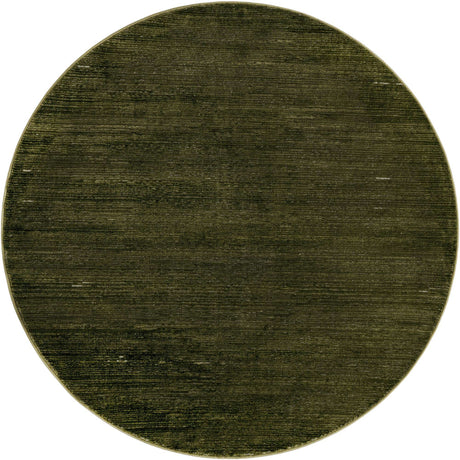 Green 6' 1 x 6' 1 Finsbury Round Area Rug 60% Polypropylene & 40% Polyester Contemporary Carpet for Living Rooms, Dining, Offices for Sale at Rug Engine