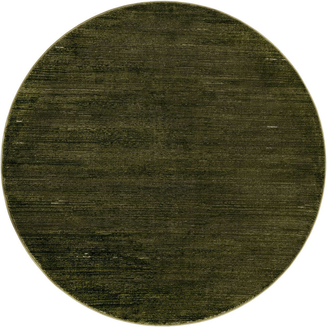 Green 6' 1 x 6' 1 Finsbury Round Area Rug 60% Polypropylene & 40% Polyester Contemporary Carpet for Living Rooms, Dining, Offices for Sale at Rug Engine