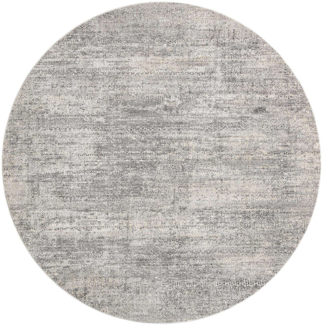 Gray 10' x 10' Finsbury Round Area Rug 60% Polypropylene & 40% Polyester Contemporary Carpet for Living Rooms, Dining, Offices for Sale at Rug Engine