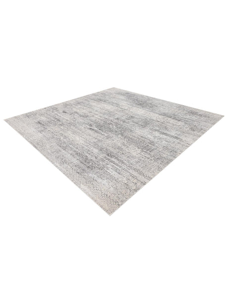 Gray 10' x 10' Finsbury Square Area Rug 60% Polypropylene & 40% Polyester Contemporary Carpet for Living Rooms, Dining, Offices for Sale at Rug Engine