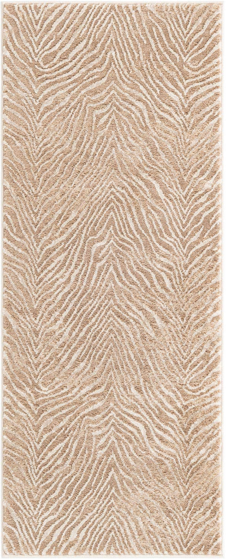 Ivory Beige 2' x 5' 1 Finsbury Runner Area Rug 60% Polypropylene & 40% Polyester Contemporary Carpet for Living Rooms, Dining, Offices for Sale at Rug Engine