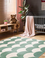 Soft Green 8' x 8' Whimsy Kids Square Rug