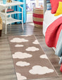 Hazelnut Beige 2' x 6' 1 Whimsy Kids Runner Rug