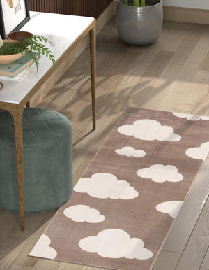 Hazelnut Beige 2' x 5' 1 Whimsy Kids Runner Rug