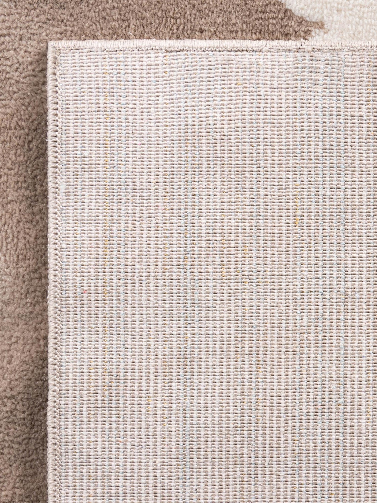 Hazelnut Beige 2' x 5' 1 Whimsy Kids Runner Area Rug for Baby Nursery, Toddler Playroom, Bedrooms