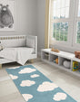 Sky blue 2' x 6' 1 Whimsy Kids Runner Rug