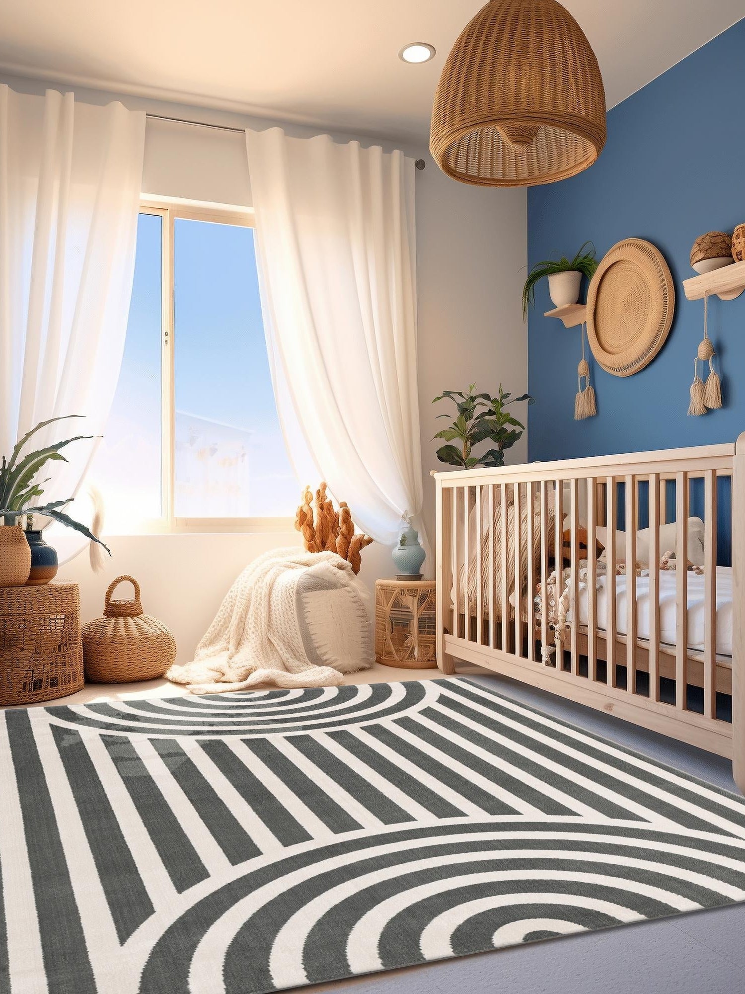 Silver Gray 7' 10 x 10' Whimsy Kids Rectangle Area Rug for Baby Nursery, Toddler Playroom,  Bedrooms Playful Fun Design Easy Clean Carpet for Sale at Rug Engine
