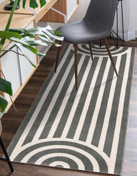 Silver Gray 2' x 8' Whimsy Kids Runner Rug