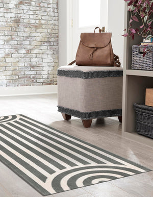Silver Gray 2' x 6' 1 Whimsy Kids Runner Rug