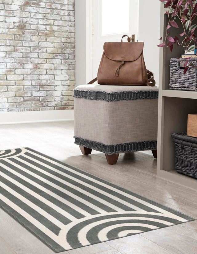 Silver Gray 2' x 6' 1 Whimsy Kids Runner Rug