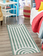 Soft Green 2' x 8' Whimsy Kids Runner Rug
