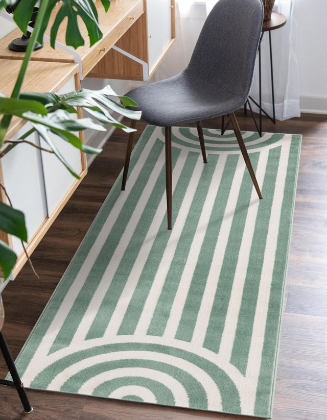Soft Green 2' x 5' 1 Whimsy Kids Runner Rug