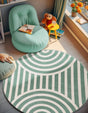 Soft Green 3' 1 x 3' 1 Whimsy Kids Round Rug