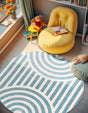 Sky blue 8' x 8' Whimsy Kids Round Rug