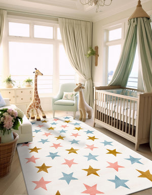 Multicolor 4' 1 x 6' 1 Whimsy Kids Rectangle Rug