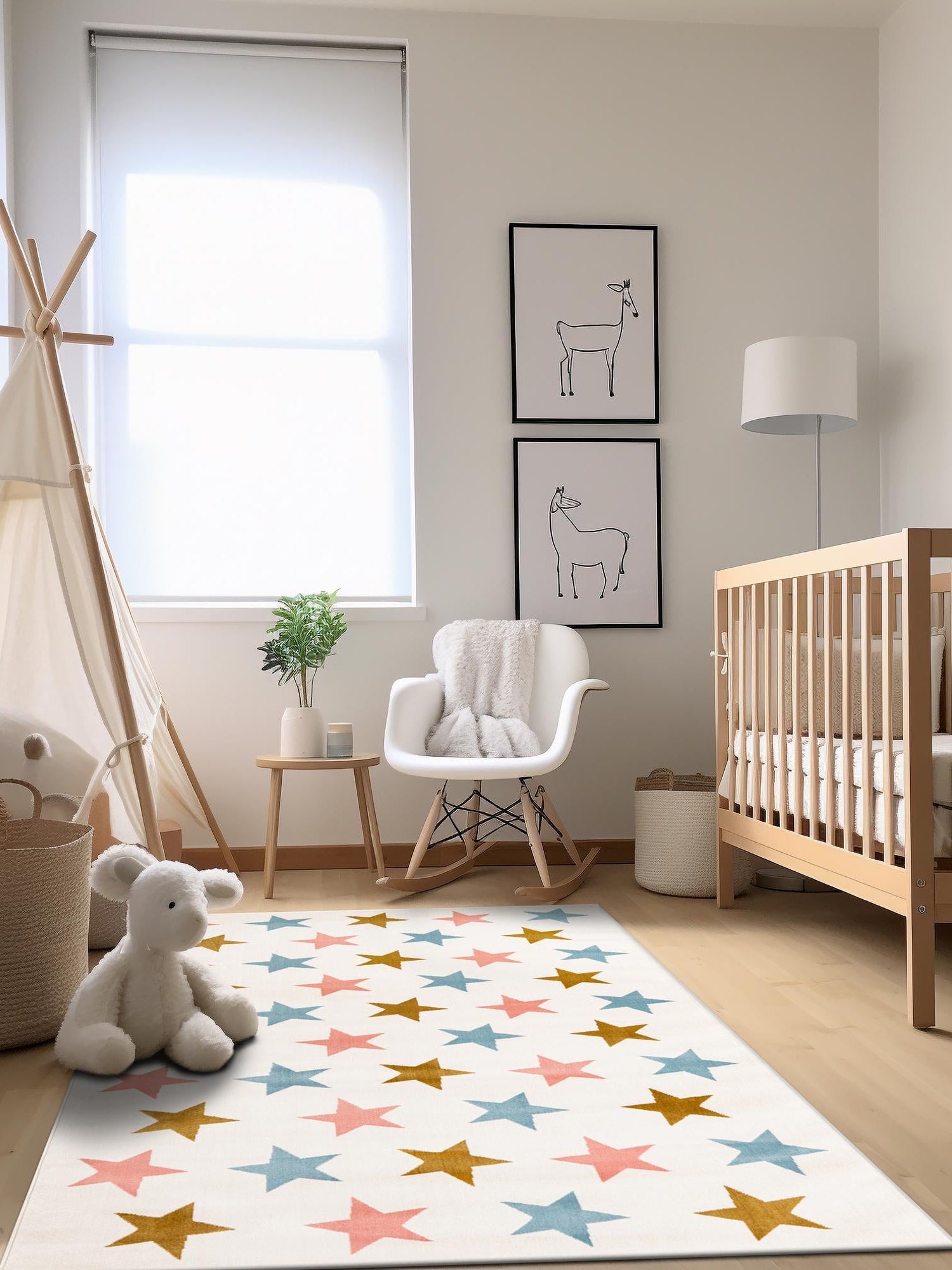 Multicolor 2' x 3' 1 Whimsy Kids Rectangle Area Rug for Baby Nursery, Toddler Playroom,  Bedrooms Playful Fun Design Easy Clean Carpet for Sale at Rug Engine