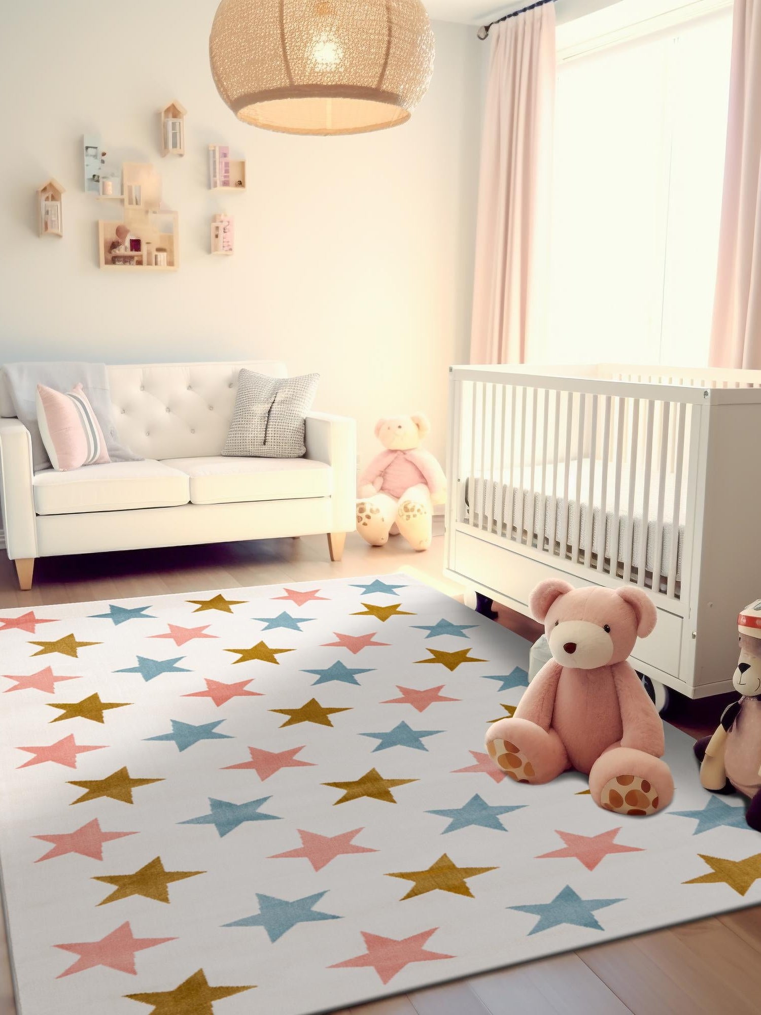 Multicolor 2' x 3' 1 Whimsy Kids Rectangle Area Rug for Baby Nursery, Toddler Playroom,  Bedrooms Playful Fun Design Easy Clean Carpet for Sale at Rug Engine