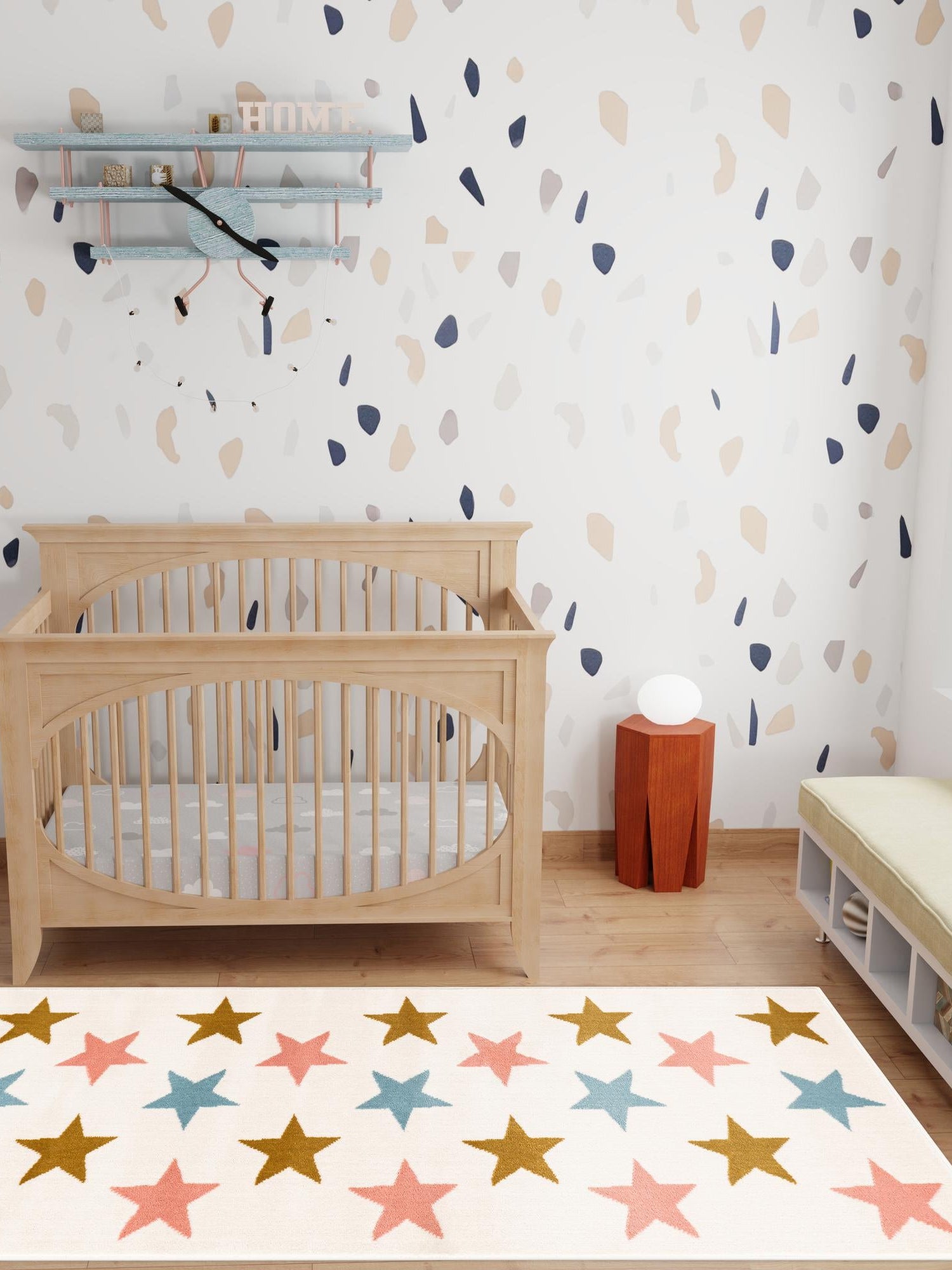 Multicolor 2' x 5' 1 Whimsy Kids Runner Area Rug for Baby Nursery, Toddler Playroom,  Bedrooms Playful Fun Design Easy Clean Carpet for Sale at Rug Engine