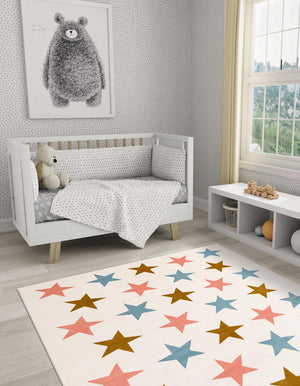 Multicolor 8' x 8' Whimsy Kids Square Rug