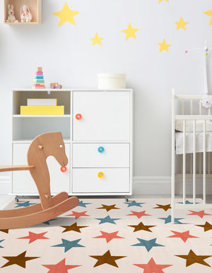 Multicolor 8' x 8' Whimsy Kids Square Rug