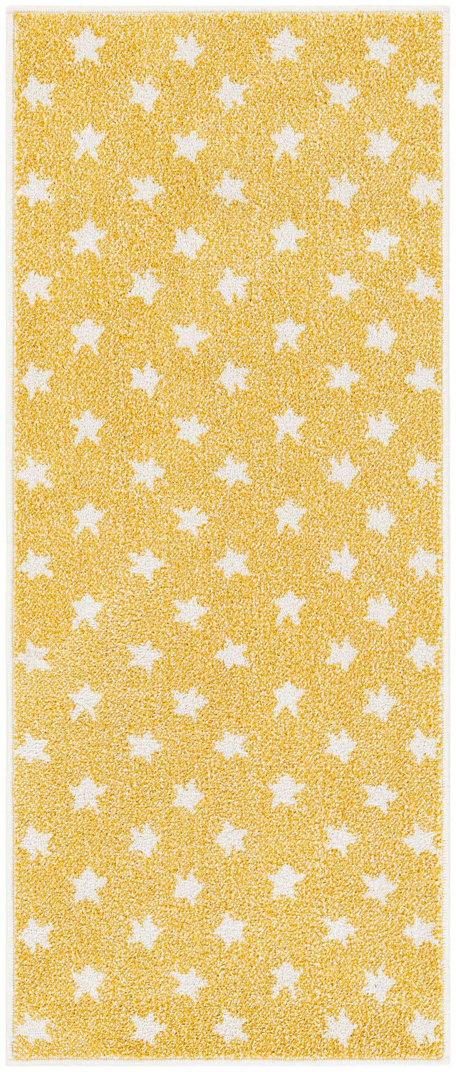 Soft Yellow 2' 2 x 5' 1 Whimsy Kids Runner Rug