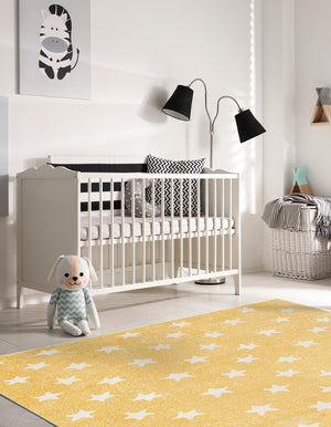 Soft Yellow 2' 2 x 3' 1 Whimsy Kids Rectangle Rug