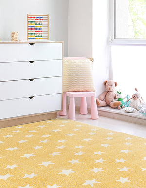 Soft Yellow 4' 1 x 6' 1 Whimsy Kids Rectangle Rug