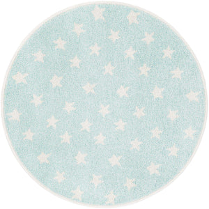 Clear Blue 3' 3 x 3' 3 Whimsy Kids Round Rug
