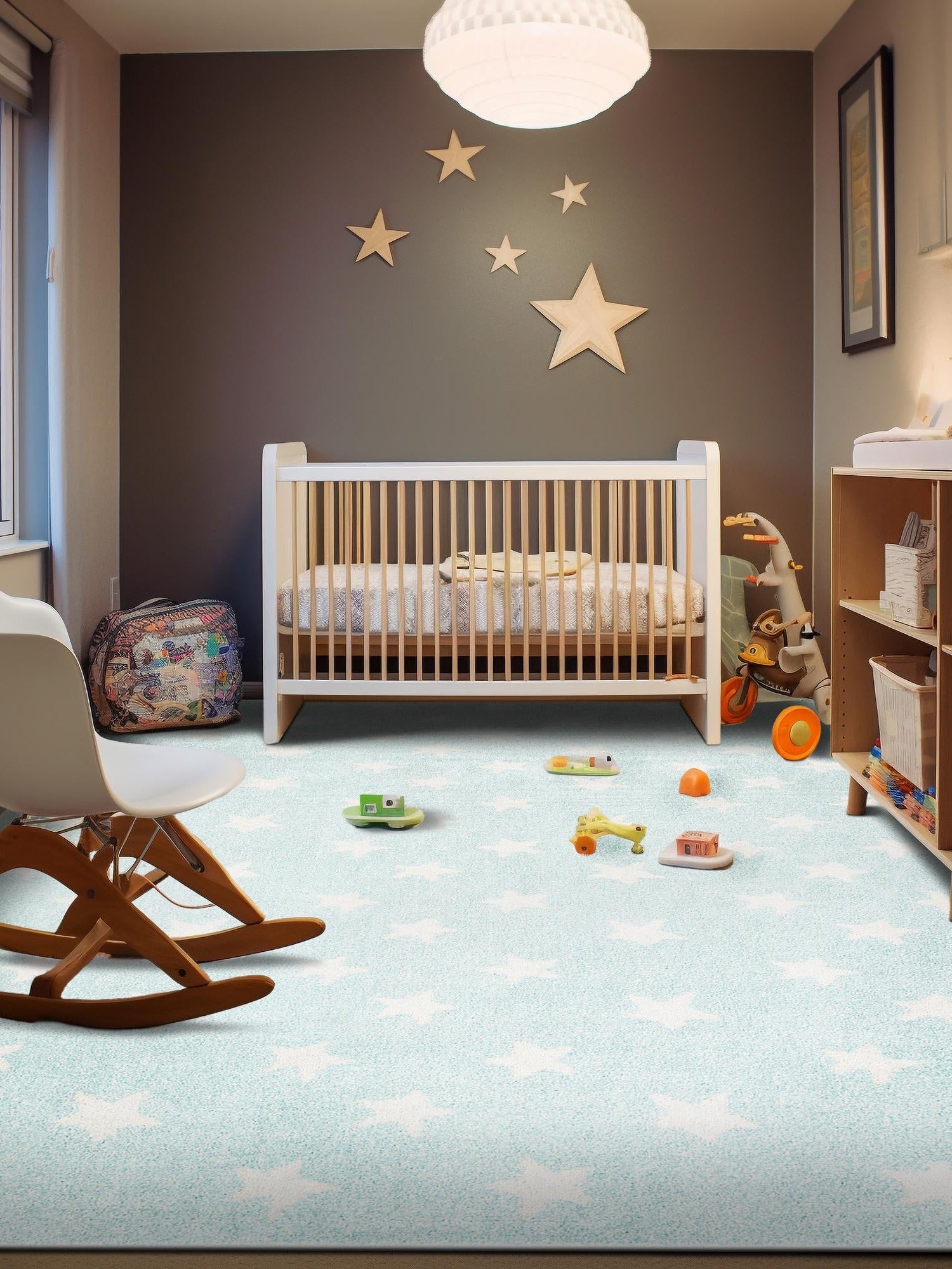 Clear Blue 2' 2 x 3' 1 Whimsy Kids Rectangle Area Rug for Baby Nursery, Toddler Playroom, Bedrooms