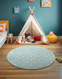 Clear Blue 2' 2 x 2' 2 Whimsy Kids Round Rug