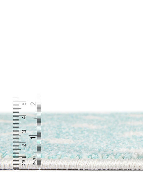 Clear Blue 2' 2 x 6' 1 Whimsy Kids Runner Area Rug for Baby Nursery, Toddler Playroom,  Bedrooms Playful Fun Design Easy Clean Carpet for Sale at Rug Engine