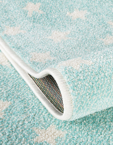 Clear Blue 2' 2 x 5' 1 Whimsy Kids Runner Area Rug for Baby Nursery, Toddler Playroom,  Bedrooms Playful Fun Design Easy Clean Carpet for Sale at Rug Engine