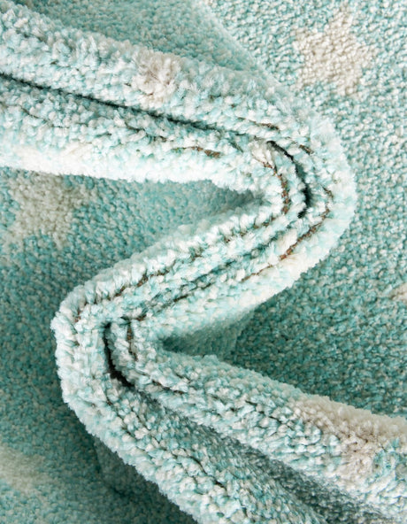 Clear Blue 2' 2 x 6' 1 Whimsy Kids Runner Area Rug for Baby Nursery, Toddler Playroom,  Bedrooms Playful Fun Design Easy Clean Carpet for Sale at Rug Engine