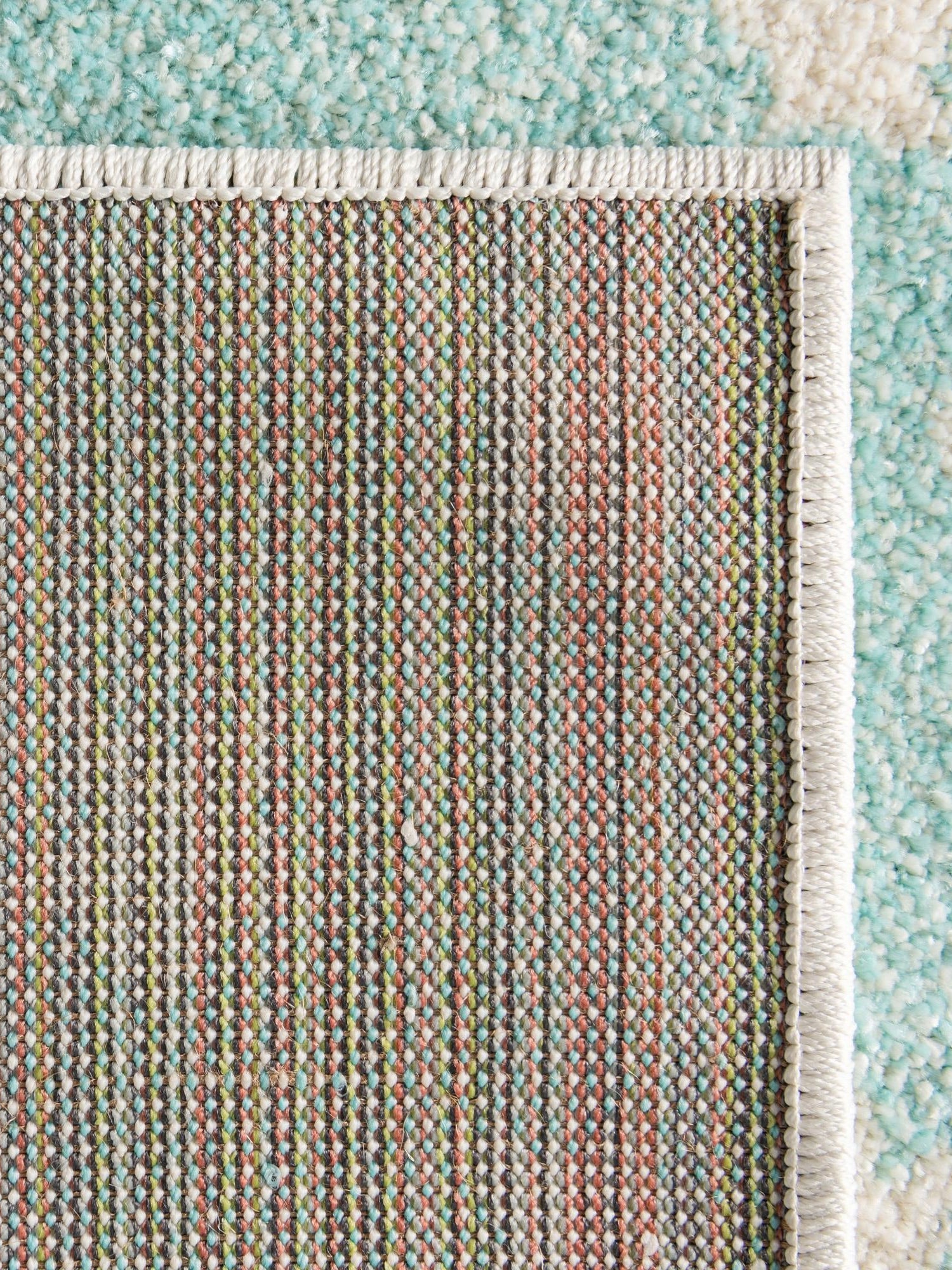 Clear Blue 2' 2 x 5' 1 Whimsy Kids Runner Area Rug for Baby Nursery, Toddler Playroom, Bedrooms