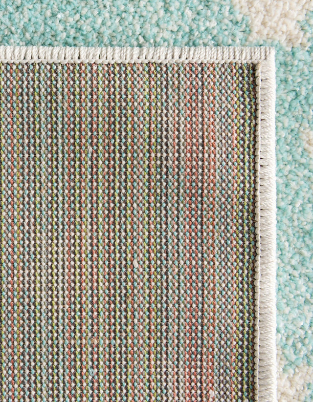 Clear Blue 2' 2 x 5' 1 Whimsy Kids Runner Rug