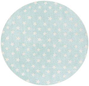 Clear Blue 8' x 8' Whimsy Kids Round Rug