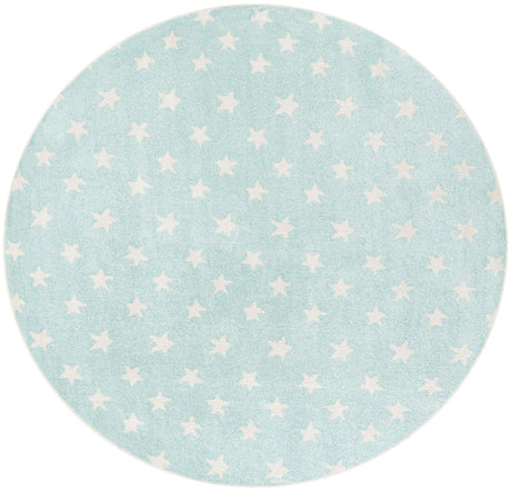 Clear Blue 8' x 8' Whimsy Kids Round Rug