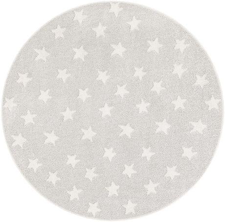 Cloud Gray 5' 1 x 5' 1 Whimsy Kids Round Rug