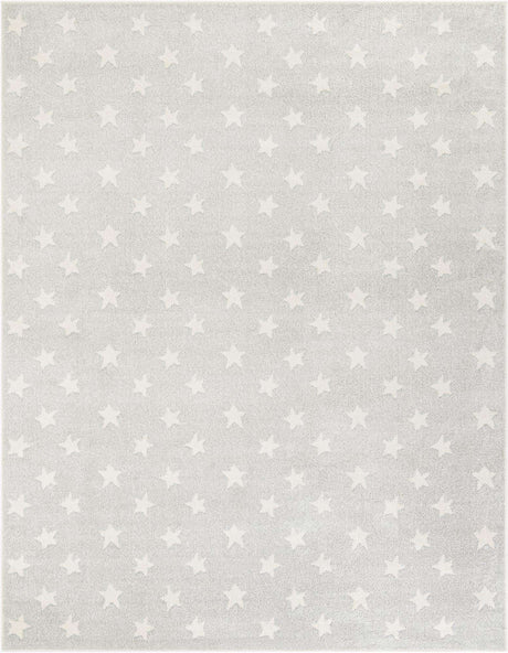 Cloud Gray 8' x 10' Whimsy Kids Rectangle Rug
