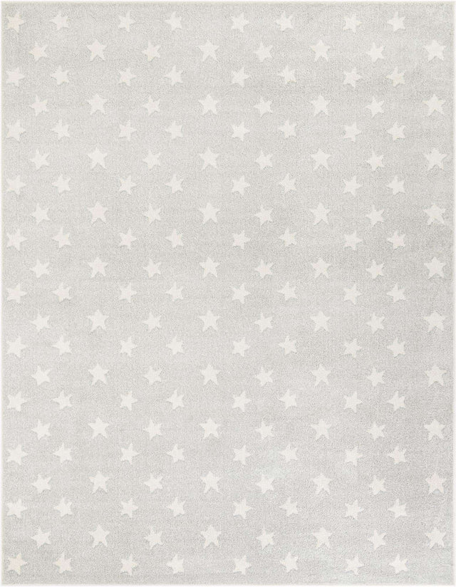 Cloud Gray 8' x 10' Whimsy Kids Rectangle Rug