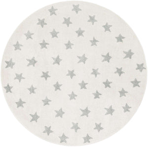 Daisy White 5' 1 x 5' 1 Whimsy Kids Round Rug
