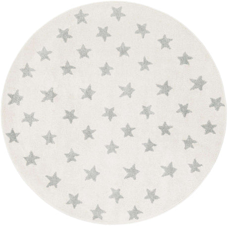 Daisy White 5' 1 x 5' 1 Whimsy Kids Round Rug