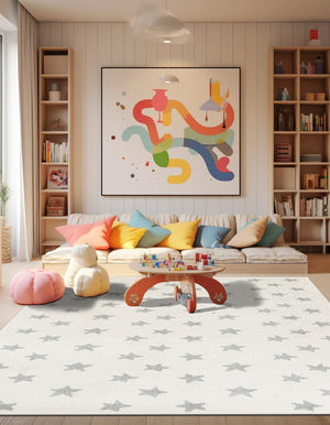 Daisy White 2' 2 x 3' 1 Whimsy Kids Rectangle Rug