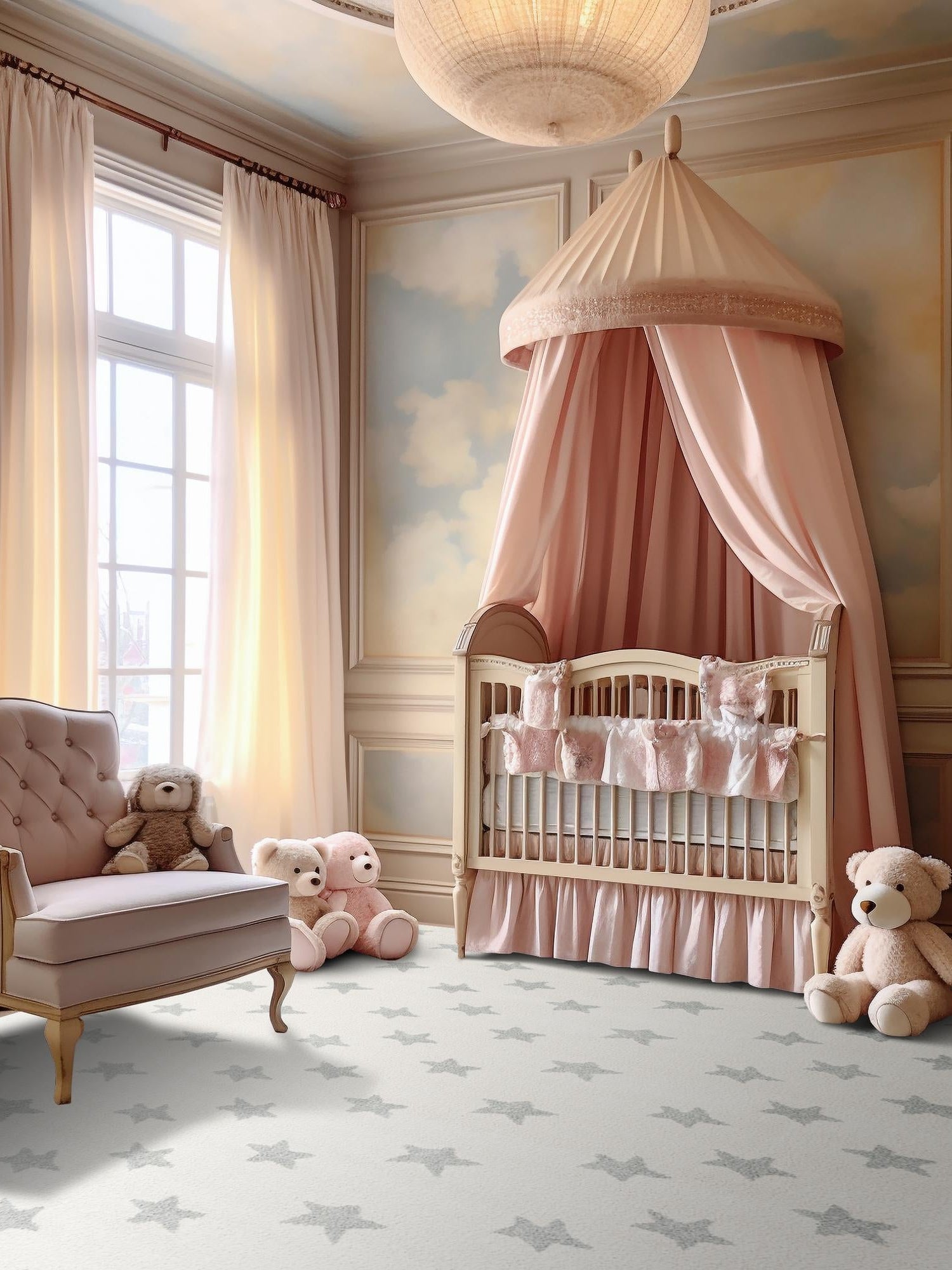 Daisy White 2' 2 x 3' 1 Whimsy Kids Rectangle Area Rug for Baby Nursery, Toddler Playroom, Bedrooms